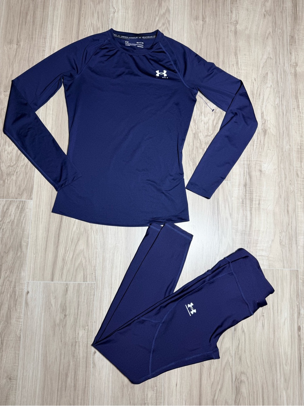 Under Armour Women's Deep Navy Long-Sleeve Top & Leggings Set